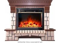 InterFlame Exter / Экстер с очагом Jupiter FX M Brass/Black каменный камин (портал+очаг)
