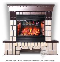 InterFlame Exter / Экстер с очагом Panoramic 25 LED FX QZ каменный камин (портал+очаг)