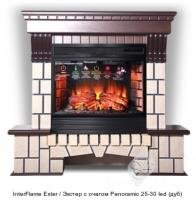 InterFlame Exter / Экстер с очагом Panoramic 25-30 led каменный камин (портал+очаг)