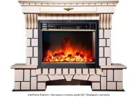 InterFlame Exterion / Экстерион с очагом Jupiter FX M Brass/Black каменный камин (портал+очаг)