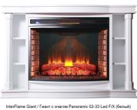 InterFlame Giant / Гиант с очагом Panoramic 02-33 LED FX деревянный камин (портал+очаг)