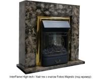 InterFlame High tech / Хай тек с очагом Fobos Majestic деревянный камин (портал+очаг)