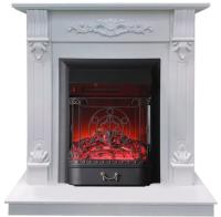 InterFlame Мальта белый с очагом Majestic LUX/BLACK электрокамин с классическим очагом 2D