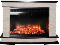 InterFlame Памир сланец (темный дуб) с очагом Panoramic 33W FX электрокамин с широким очагом 2D