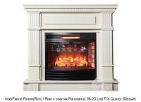 InterFlame Rome(Rim) / Рим с очагом Panoramic 25 LED FX QZ деревянный камин (портал+очаг)