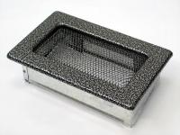 Kratki 11х17 черная/хром пористая 117CS вентиляционная решетка для камина