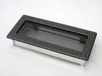 Kratki 11х24 черная/хром пористая 24CS вентиляционная решетка для камина
