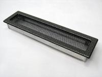 Kratki 11х42 черная/хром пористая 42CS вентиляционная решетка для камина