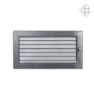 Kratki 17х30 черная/хром пористая с жалюзи 30CSX вентиляционная решетка для камина