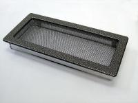 Kratki 17х37 черная/хром пористая 37CS вентиляционная решетка для камина