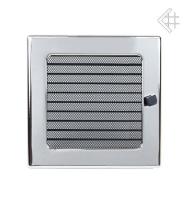 Kratki 22х22 никелированная с жалюзи 22NX вентиляционная решетка для камина