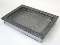 Kratki 22х30 черная/хром пористая 22/30CS вентиляционная решетка для камина