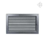 Kratki 22х30 черная/хром пористая с жалюзи 22/30CSX вентиляционная решетка для камина