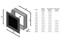 Kratki 22х37 черная 22/37C вентиляционная решетка для камина