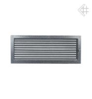 Kratki 22х45 черная/хром пористая с жалюзи 22/45CSX вентиляционная решетка для камина
