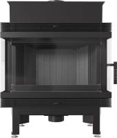 Kratki Blanka670/570/LP/BS/BLACK угловое стекло слева-справа, черная футеровка трёхсторонняя дровяная топка