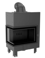 Kratki MBM/L/BS/SG (гнутое стекло) черная футеровка угловая левая дровяная топка