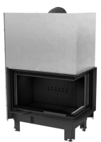 Kratki MBO/P/BS/G/SG (гнутое стекло) черная футеровка угловая правая дровяная топка
