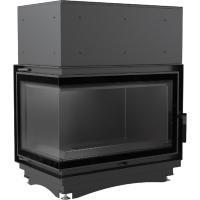 Kratki Oliwia/PW/BL/17/BS/W/DECO (угловое стекло слева) угловая левая дровяная топка