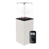 Kratki PATIO MINI/G31/37MBAR/B - белое стекло, с пультом ДУ газовый уличный обогреватель мощностью 8-10 кВт