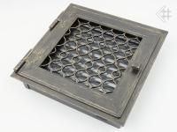 Kratki Ретро графит с одной дверкой открывающаяся 22х22 RETRO1/22/G/A вентиляционная решетка для камина