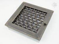 Kratki Ретро графит с одной дверкой выдвигающаяся 17х17 RETRO1/17/G/A вентиляционная решетка для камина