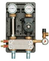 Meibes UK с раздельным теплообменником и с насосом Grundfos UPS 25-60, т/о 36 пл. насосная группа
