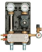 Meibes UK с раздельным теплообменником с насосом Grundfos UPS 25-60, т/о 20 пл. насосная группа