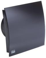 Mmotors ММ-Р 06 UE стекло овал 100 м3/ч 5,5 Вт обратный клапан/черный матовый вытяжка для ванной диаметр 100 мм