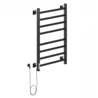 Ника STEP-1 80/40 RAL9005 черный матовый левый тэн электрический полотенцесушитель лесенка