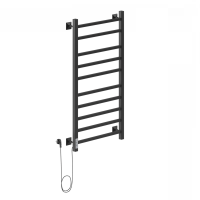 Ника STEP-2 100/50 RAL9005 черный матовый левый тэн электрический полотенцесушитель лесенка