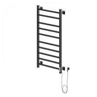 Ника STEP-2 100/50 RAL9005 черный матовый правый тэн электрический полотенцесушитель лесенка