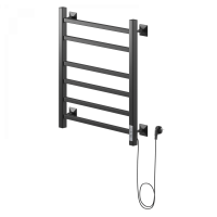 Ника STEP-2 60/50 RAL9005 черный матовый правый тэн электрический полотенцесушитель лесенка