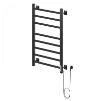 Ника STEP-2 80/40 RAL9005 черный матовый правый тэн электрический полотенцесушитель лесенка