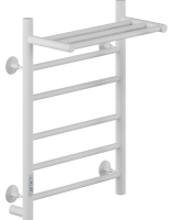 Ника WAY-2 60/40 с полкой RAL9016 белый матовый левый тэн электрический полотенцесушитель лесенка