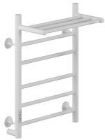 Ника WAY-2 60/50 с полкой RAL9016 белый матовый левый тэн электрический полотенцесушитель лесенка