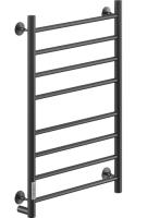 Ника WAY-2 80/50 RAL9005 черный матовый левый тэн электрический полотенцесушитель лесенка
