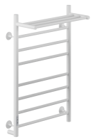 Ника WAY-2 80/50 с полкой RAL9016 белый матовый левый тэн электрический полотенцесушитель лесенка