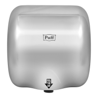 Puff 8888 хром антивандальная сушилка для рук