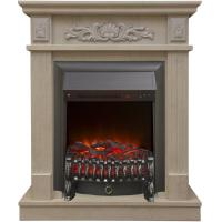 Real-Flame Adelaida STD/EUG WT с очагом Fobos s Lux BL/BR, Majestic s Lux BL/BR электрический камин с обогревом