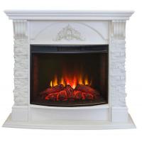 Real-Flame Athena 25/25,5 WT с очагом Evrika 25,5 LED пристенный со звуком камин белый электрический
