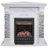Real-Flame Athena Corner GR STD/EUG/24 WT с очагом 3D Oregan электрокамин с классическим очагом 3D