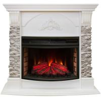 Real-Flame Athena Corner GR STD/EUG/24 WT с очагом Firefield 25 S IR белый угловой электрокамин в квартиру