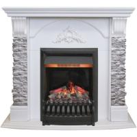 Real-Flame Athena GR STD/EUG/25/24 WT с очагом 3D Oregan электрокамин с классическим очагом 3D