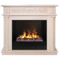 Real-Flame Attica 25,5/26 WT с очагом Black вставка + 3D Cassette 630 электрокамин с широким очагом 3D