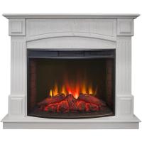 Real-Flame Carolina 25,5 WT с очагом Evrika 25,5 LED элегантный электрокамин (очаг+портал) со звуком
