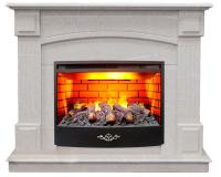 Real-Flame CAROLINA MARBLE 24/25.5 WT-F714 с очагом FIRESTAR 25.5 3D электрокамин с широким очагом 3D