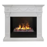 Real-Flame Casablanca 25,5/26 WT с очагом Black вставка + 3D Cassette 630 белый электрокамин 3D с паром и звуком