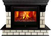 Real-Flame CASTLE 26 AO с очагом NOVARA 26 3D электрокамин с широким очагом 3D