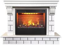Real-Flame CASTLE 26 WT с очагом HELIOS 26 3D электрокамин с широким очагом 3D